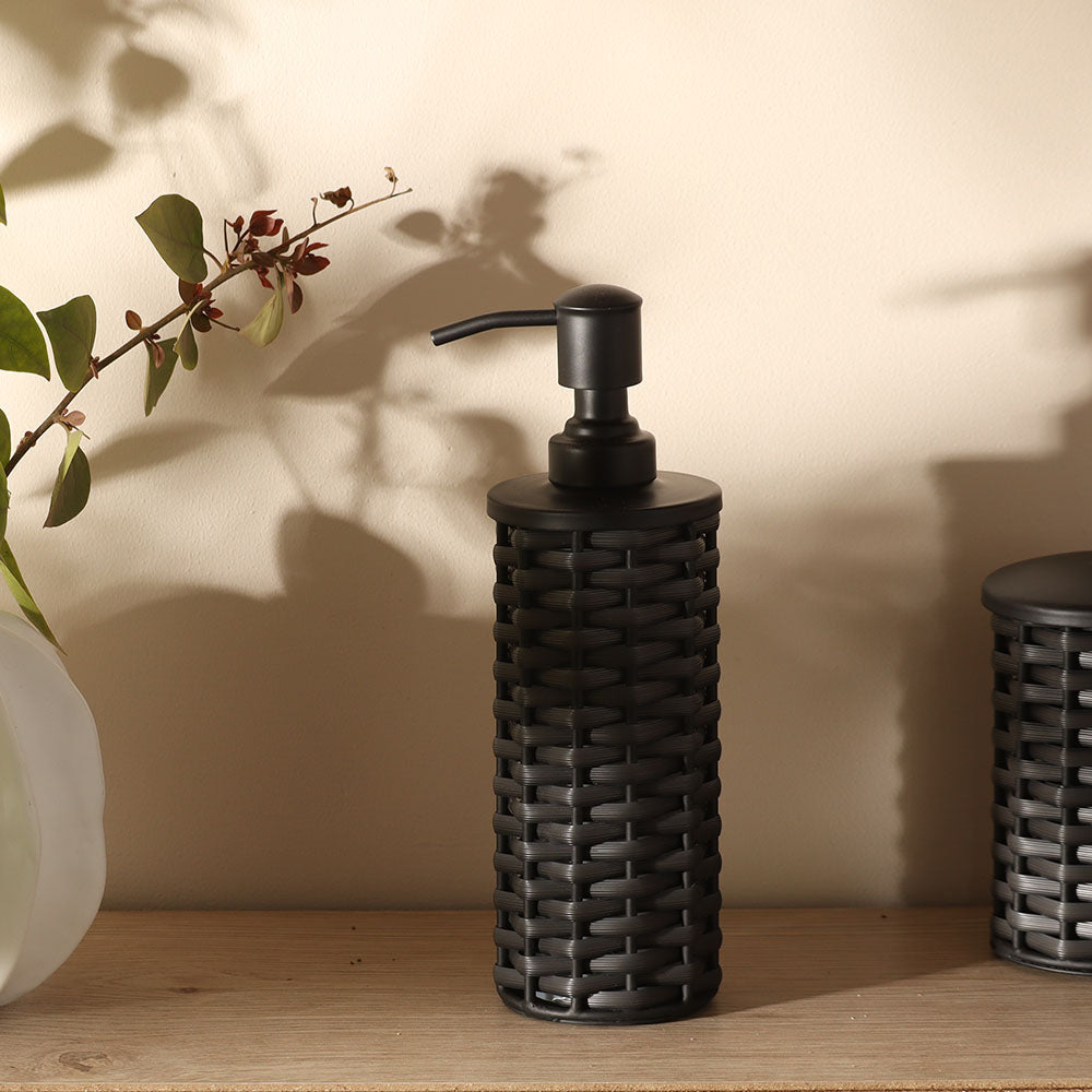 Weave Soap Dispenser - Charcoal Black