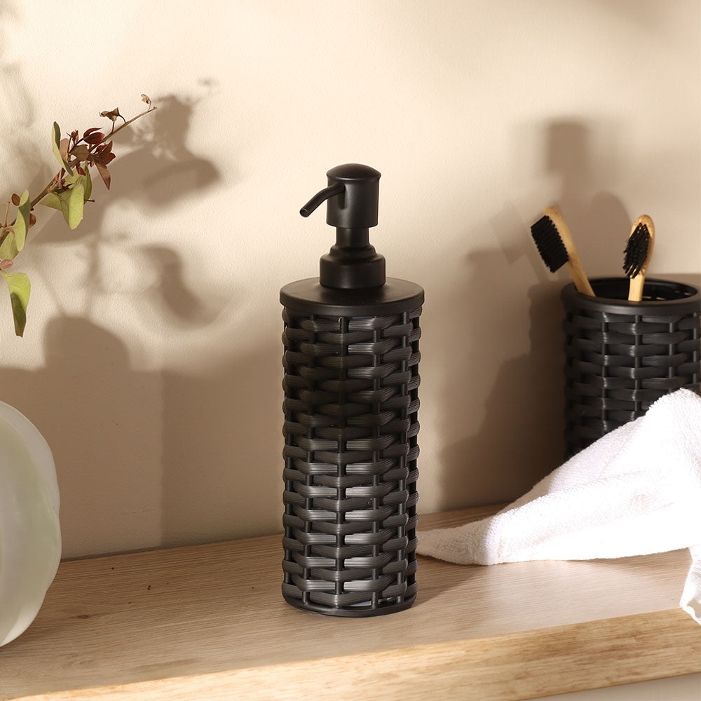 Weave Soap Dispenser - Charcoal Black