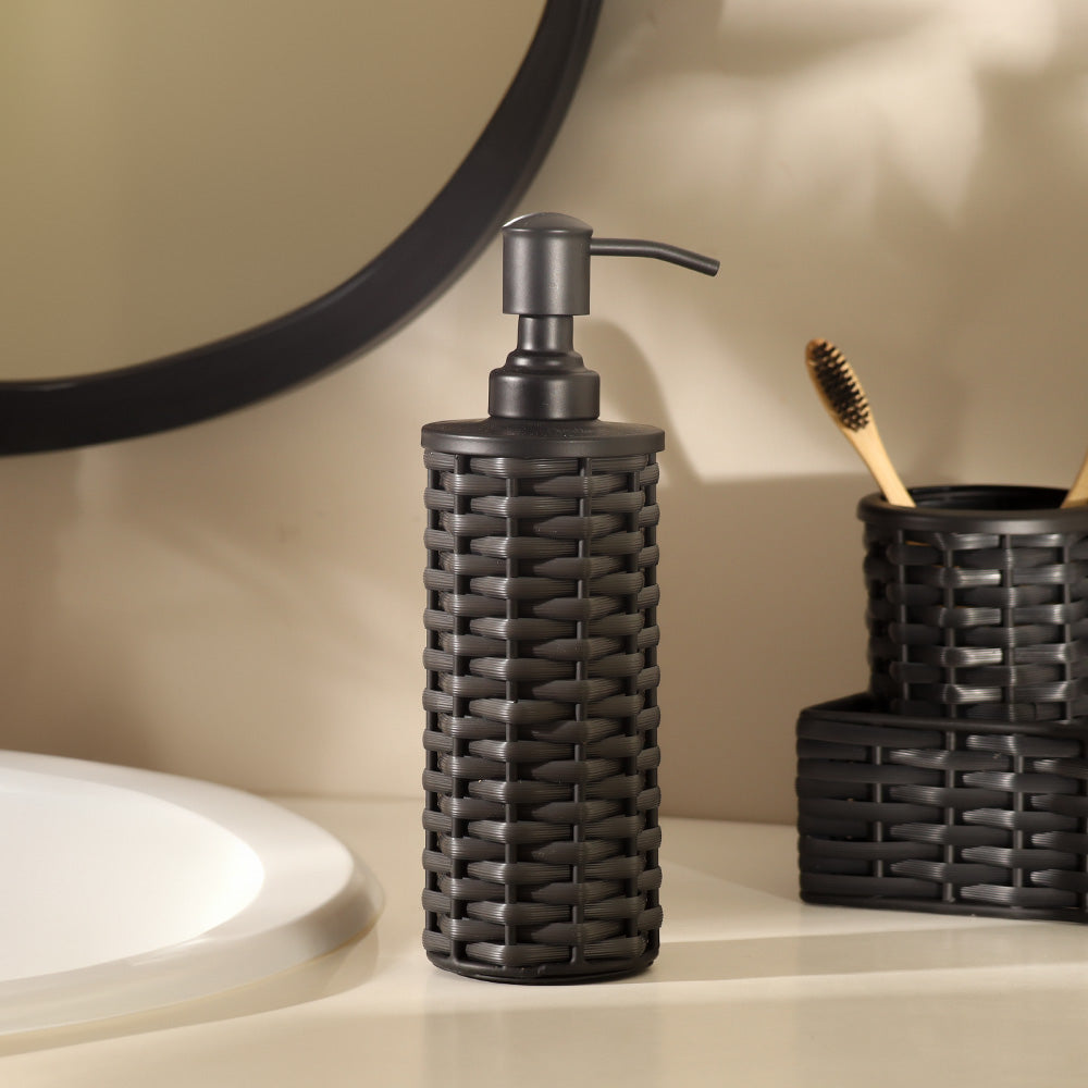 Weave Soap Dispenser - Charcoal Black