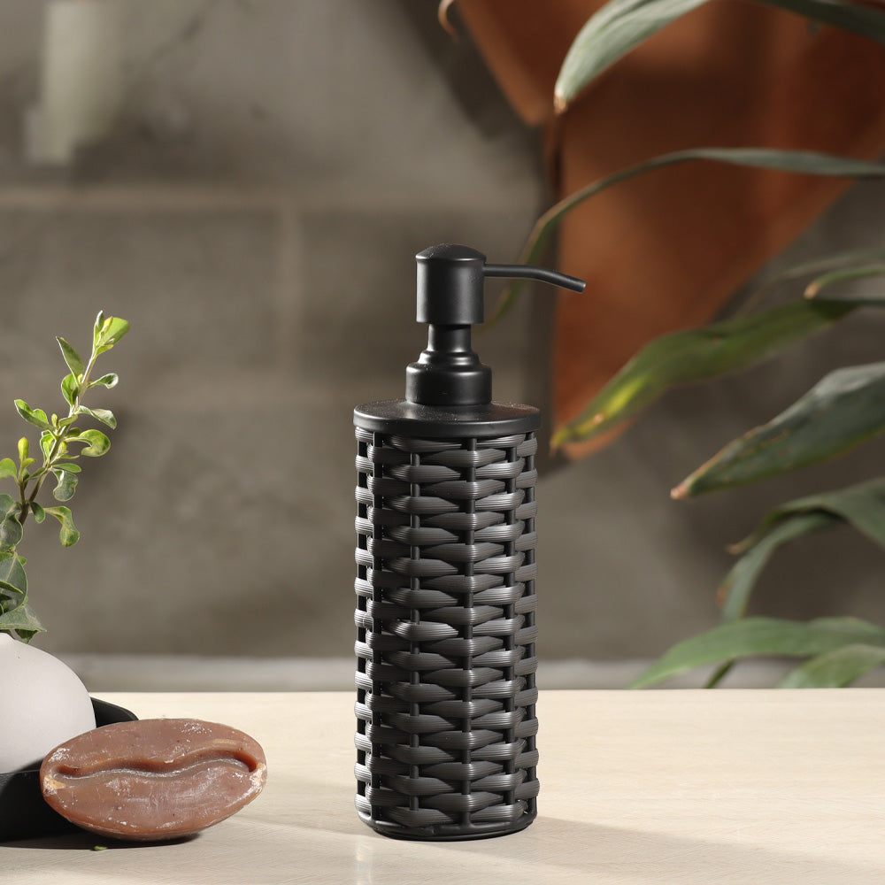 Weave Soap Dispenser - Charcoal Black