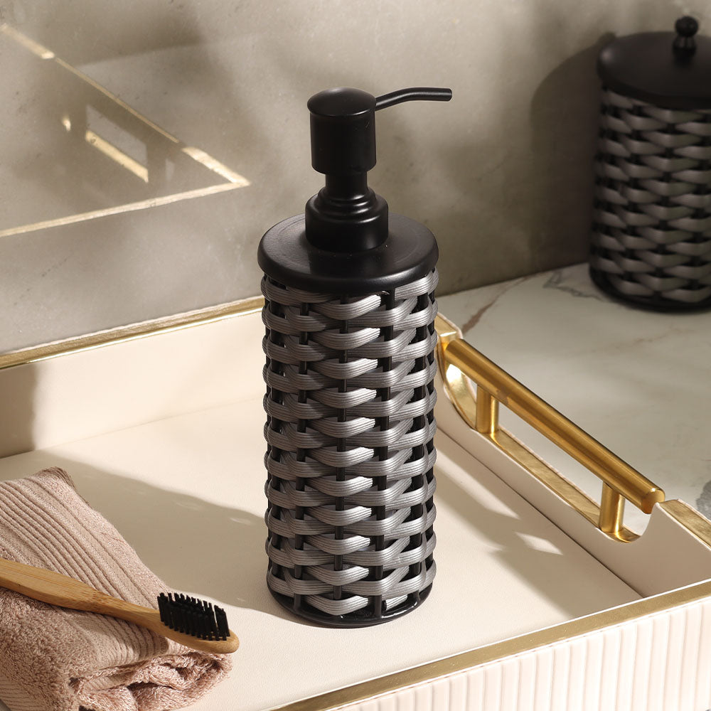 Weave Soap Dispenser - Grey Black
