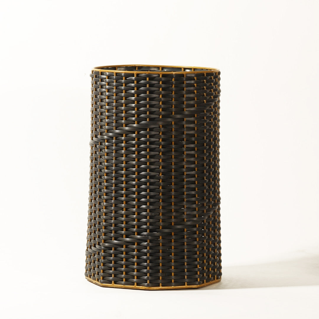 Weave Umbrella Stand - Charcoal Black