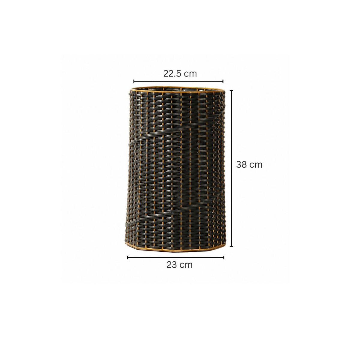 Weave Umbrella Stand - Charcoal Black