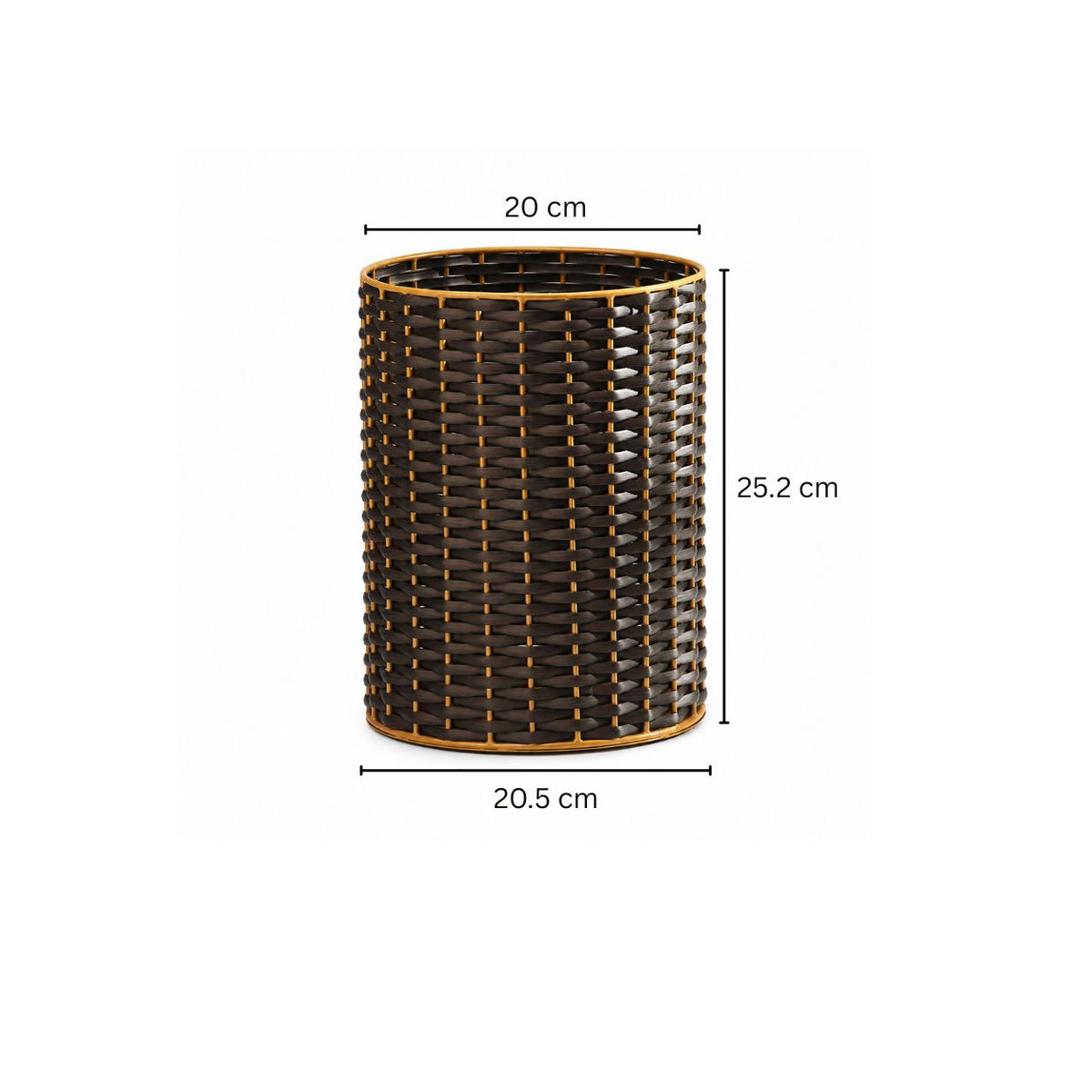 Weave Waste Basket - Brown Gold