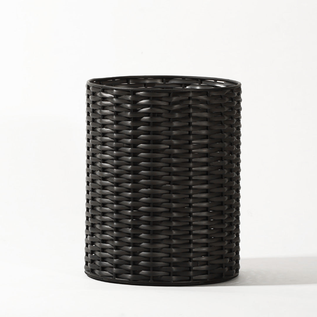 Weave Waste Basket - Charcoal Black