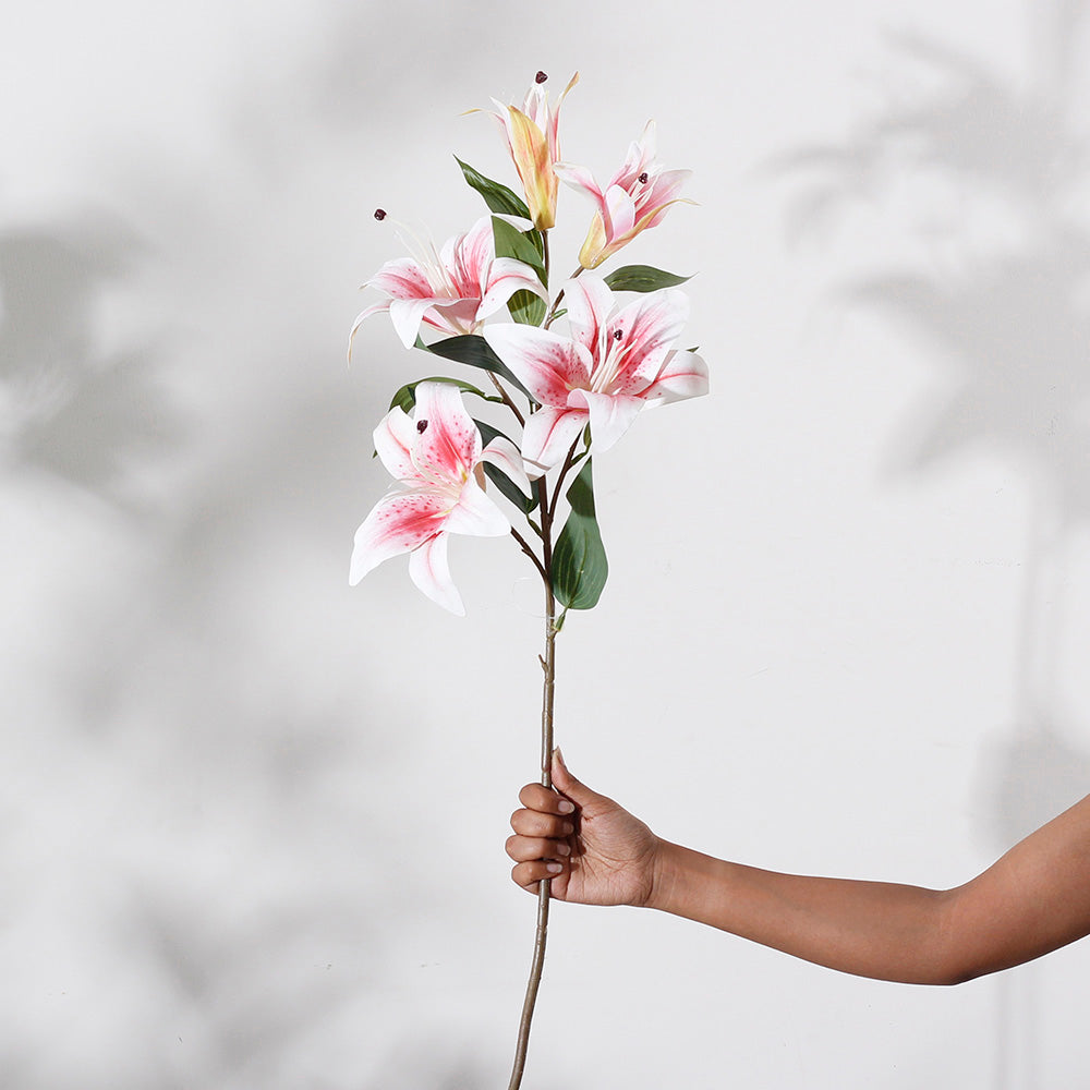 Wild Lily Faux Stem - Pale Pink
