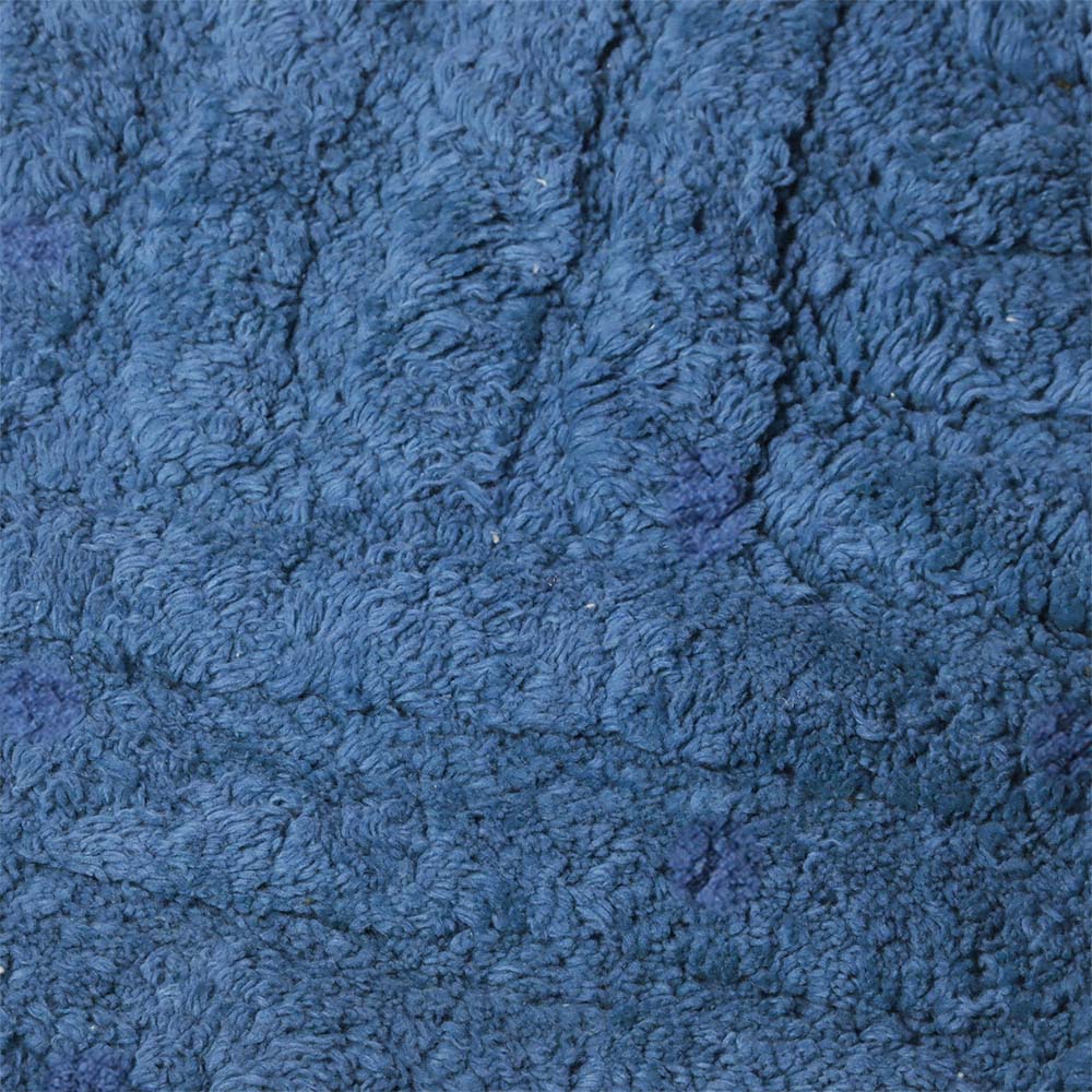 Willow Herringbone Tufted Bathmat - Azure Blue