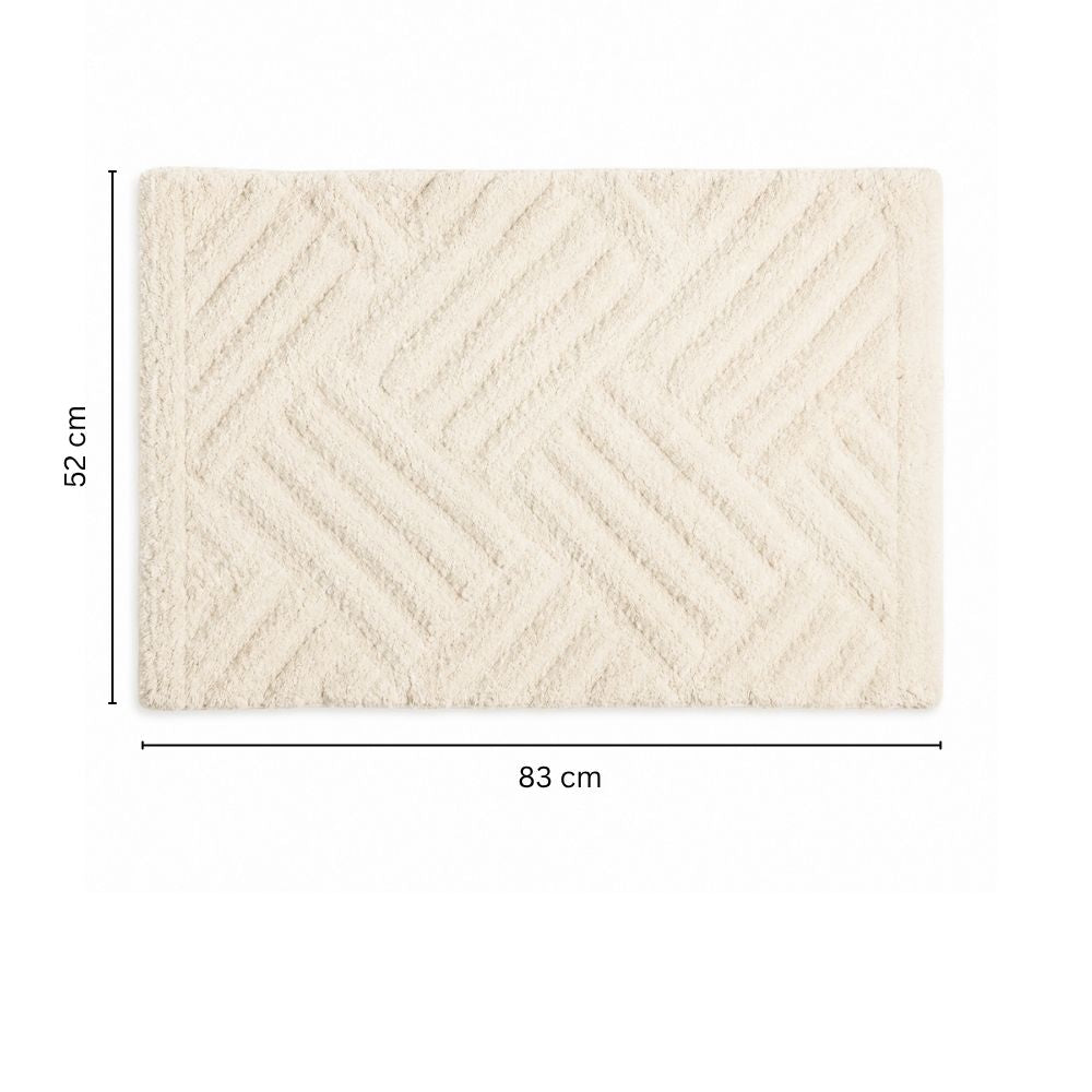 Willow Herringbone Tufted Bathmat - Taupe
