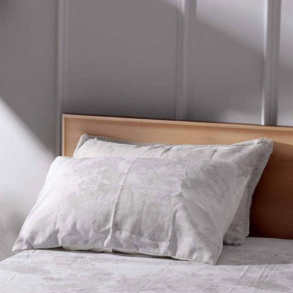 Willow Duvet Cover and Pillow Shams Set - Grey