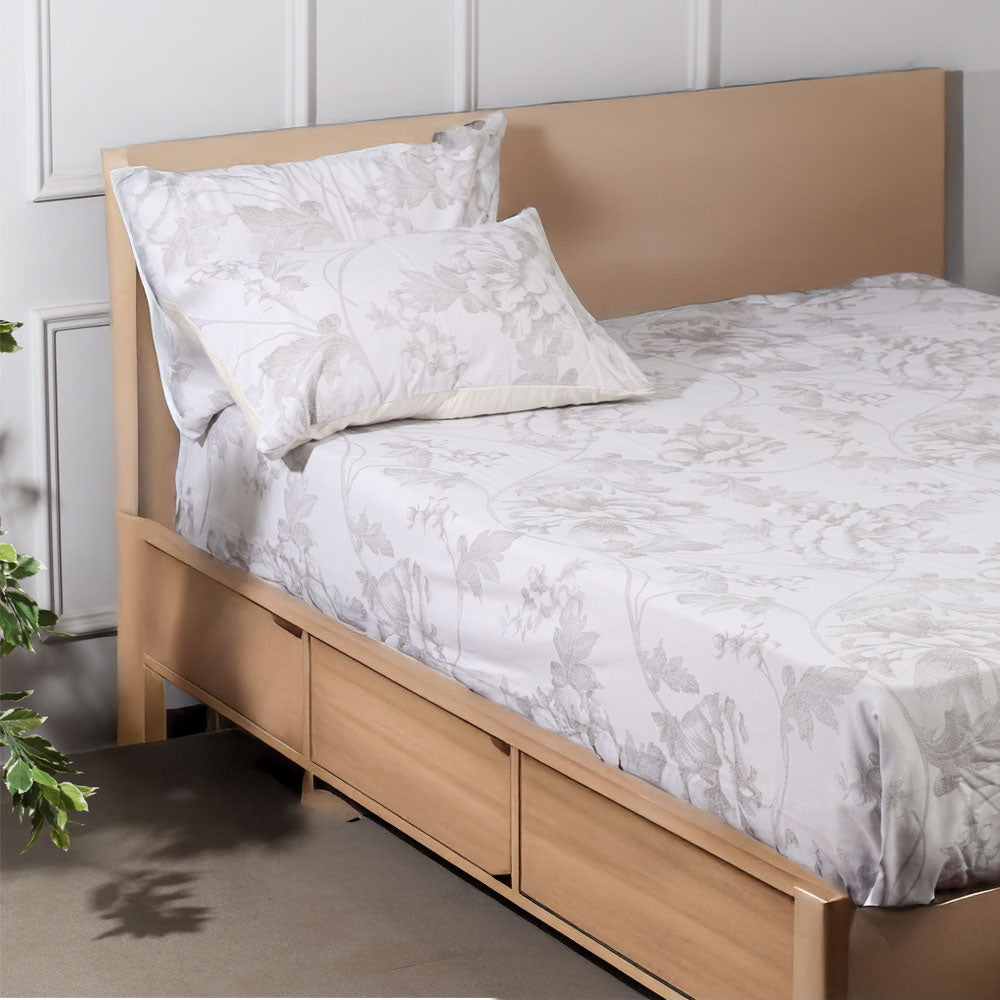 Willow Duvet Cover and Pillow Shams Set - Grey