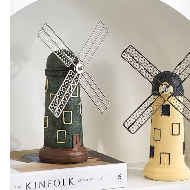 Windmill Decorative Sculpture - Green