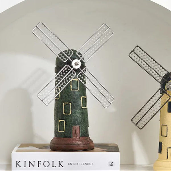 Windmill Decorative Sculpture - Green