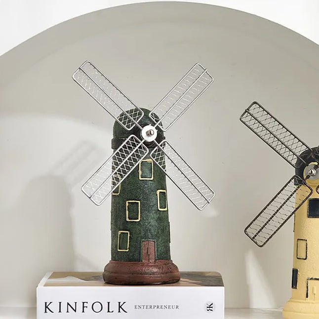 Windmill Decorative Sculpture - Green