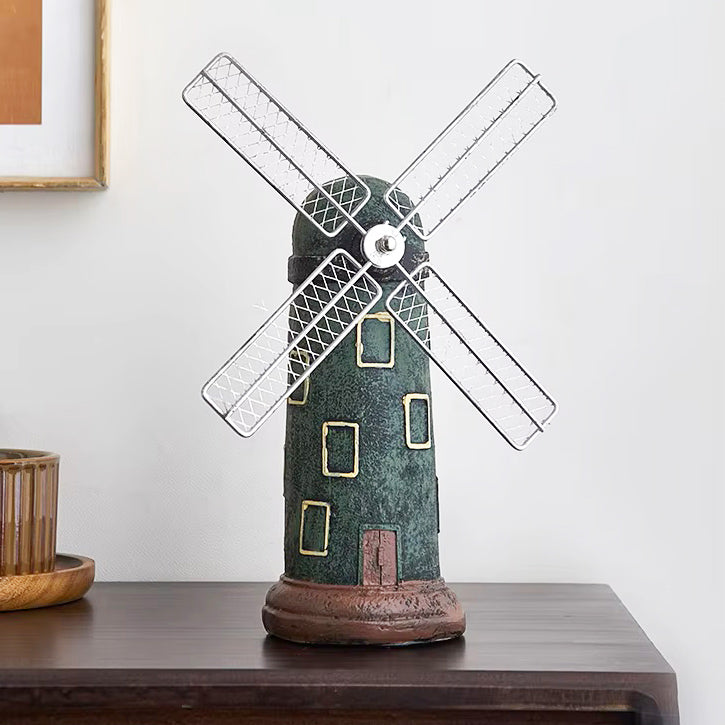 Windmill Decorative Sculpture - Green