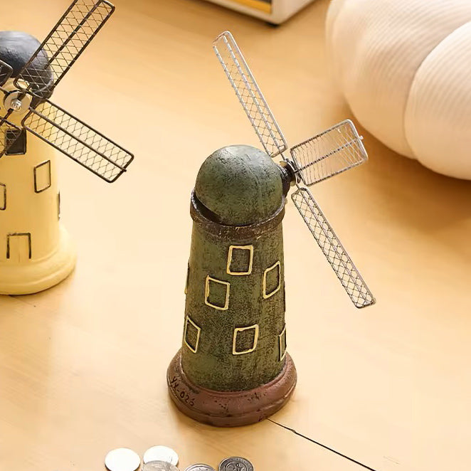 Windmill Decorative Sculpture - Green