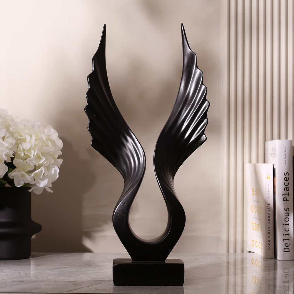 Wings Decorative Sculpture - Black