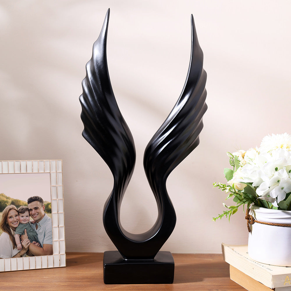 Wings Decorative Sculpture - Black