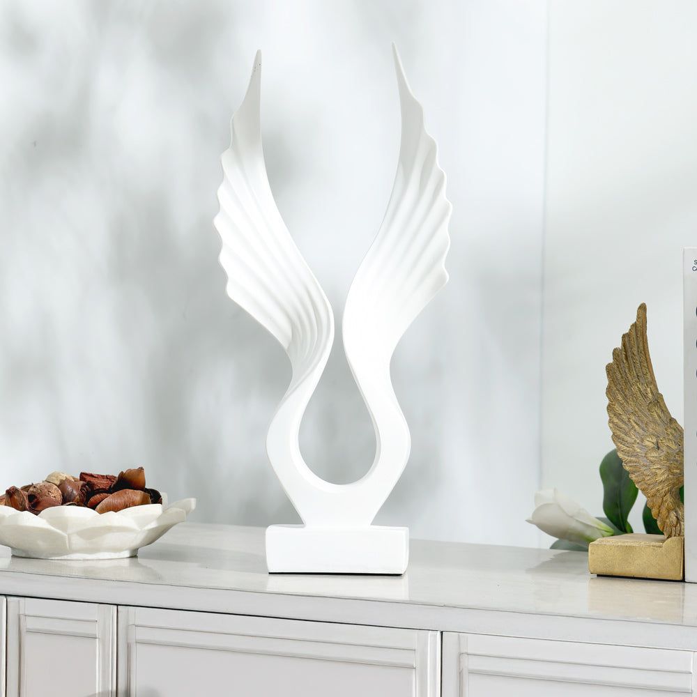 Wings Decorative Sculpture - White