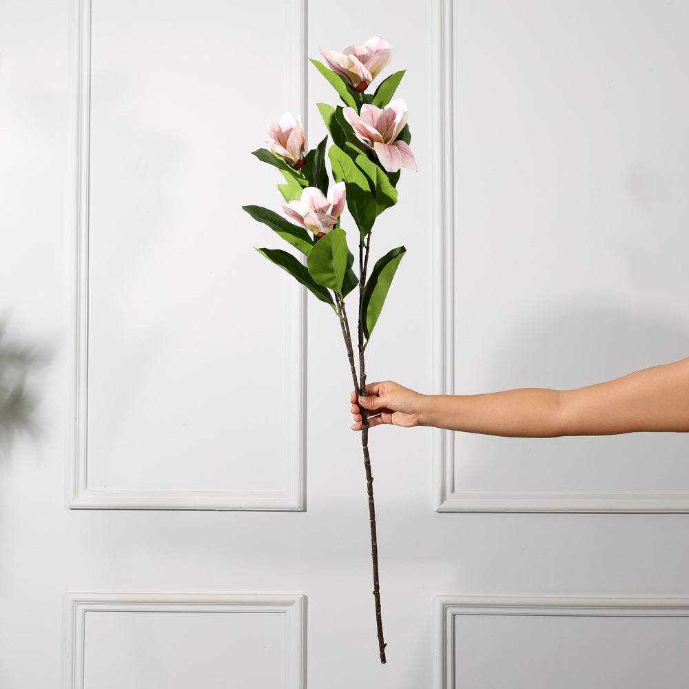 Winter Magnolia Faux Stem - Blush Pink