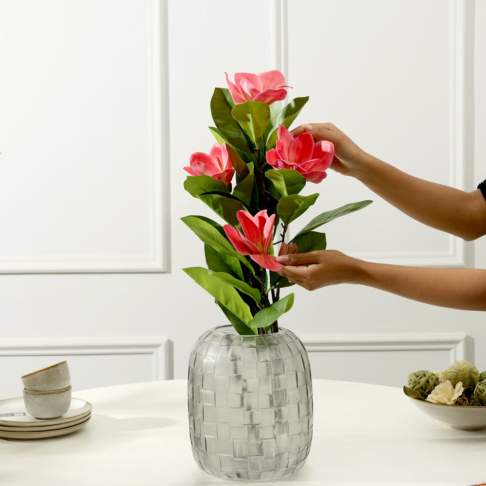 Winter Magnolia Faux Stem - Dark Pink