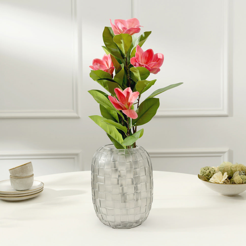 Winter Magnolia Faux Stem - Dark Pink