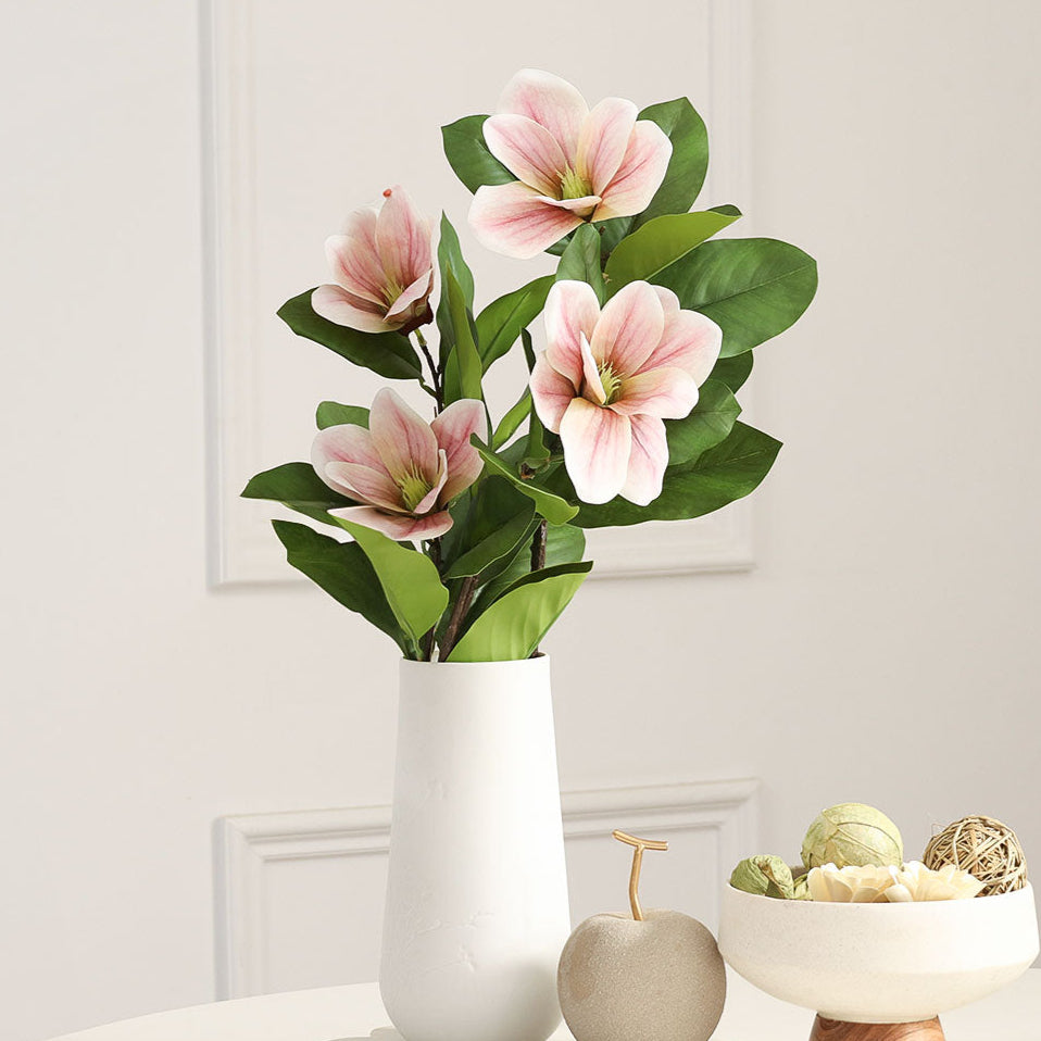 Winter Magnolia Faux Stem - Blush Pink
