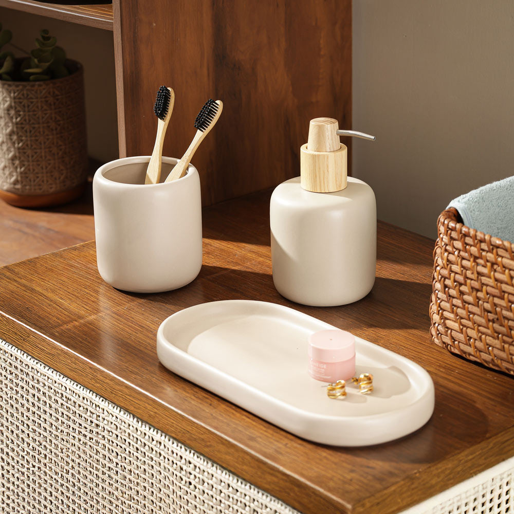 Wren 3-piece Bathroom Set - Linen