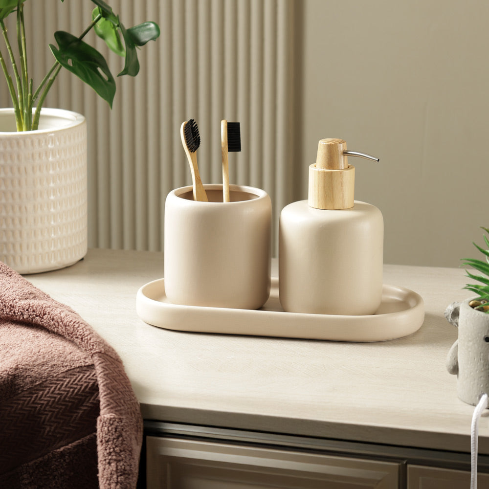 Wren 3-piece Bathroom Set - Linen