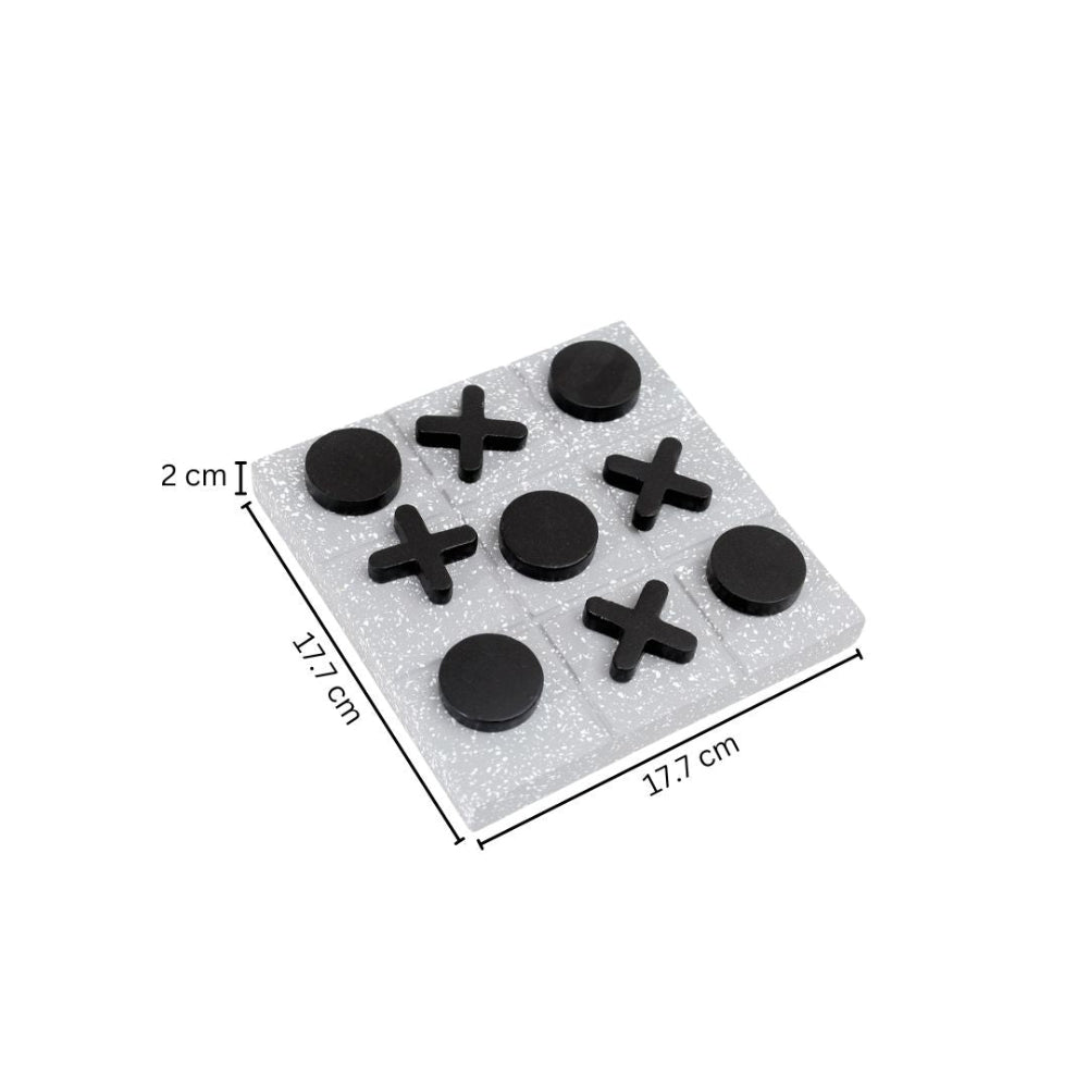 Xs and Os Concrete Tabletop Game - Grey Black