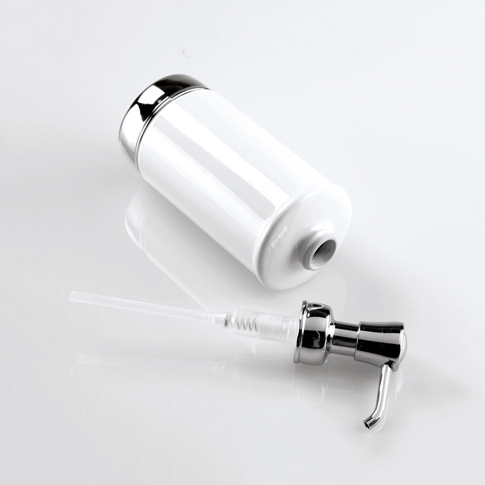 York Tall Soap Pump - White Chrome