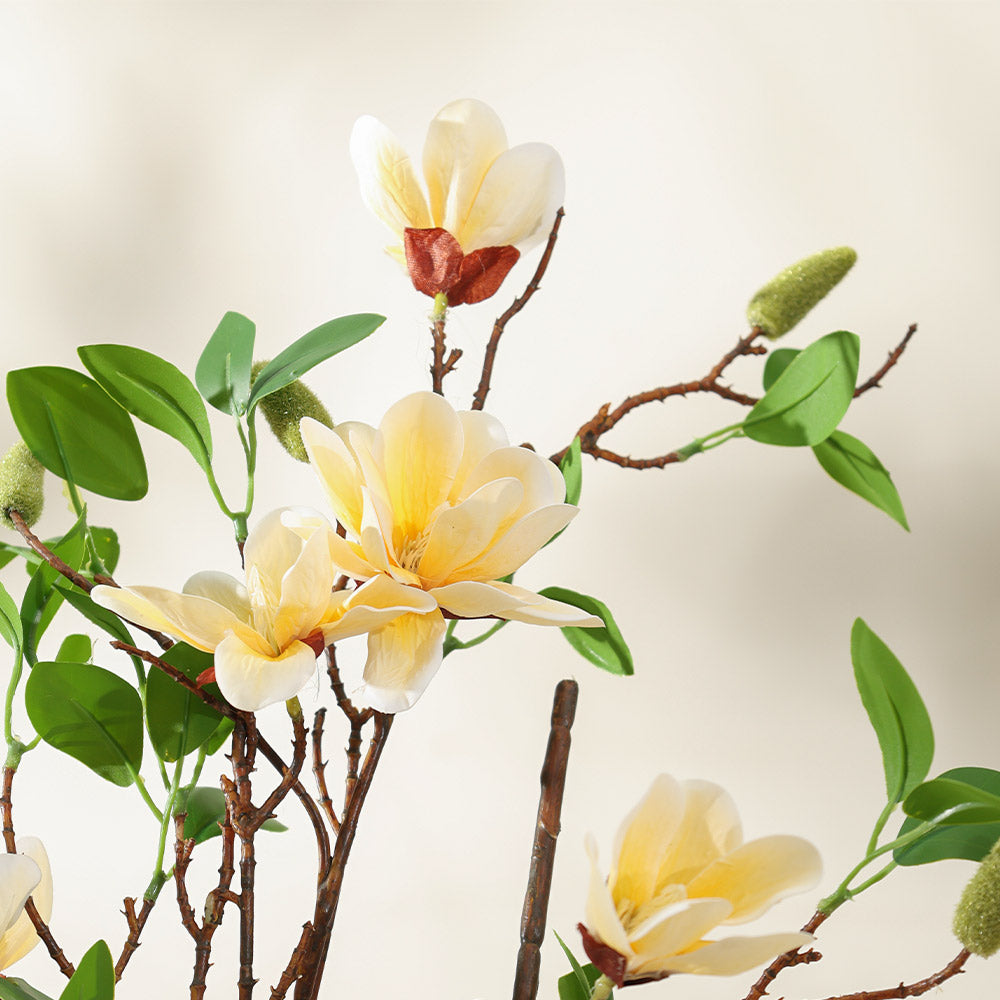 Yulan Magnolia Faux Stem - Buttercream