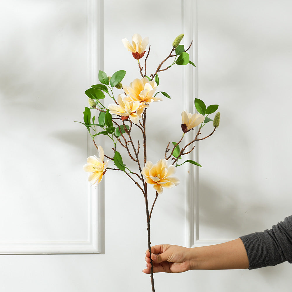 Yulan Magnolia Faux Stem - Buttercream