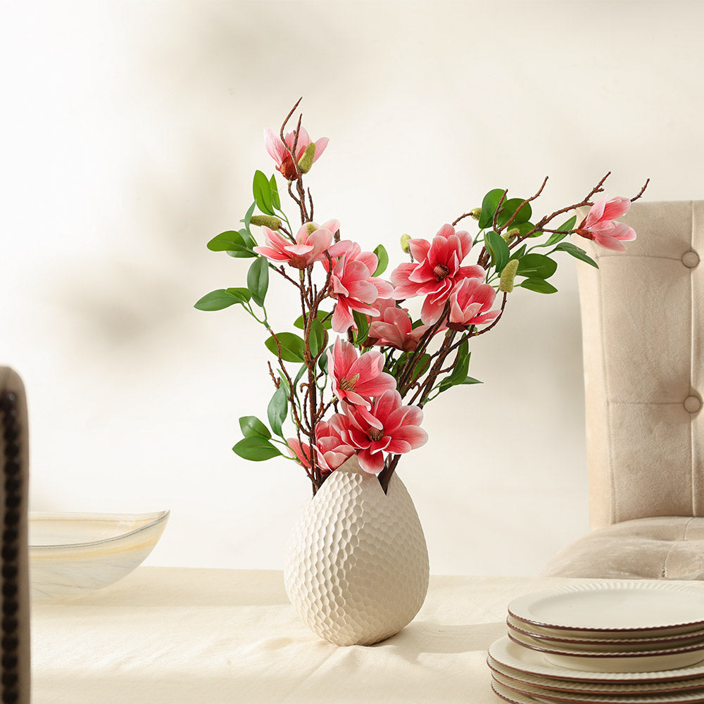 Yulan Magnolia Faux Stem - Dark Pink