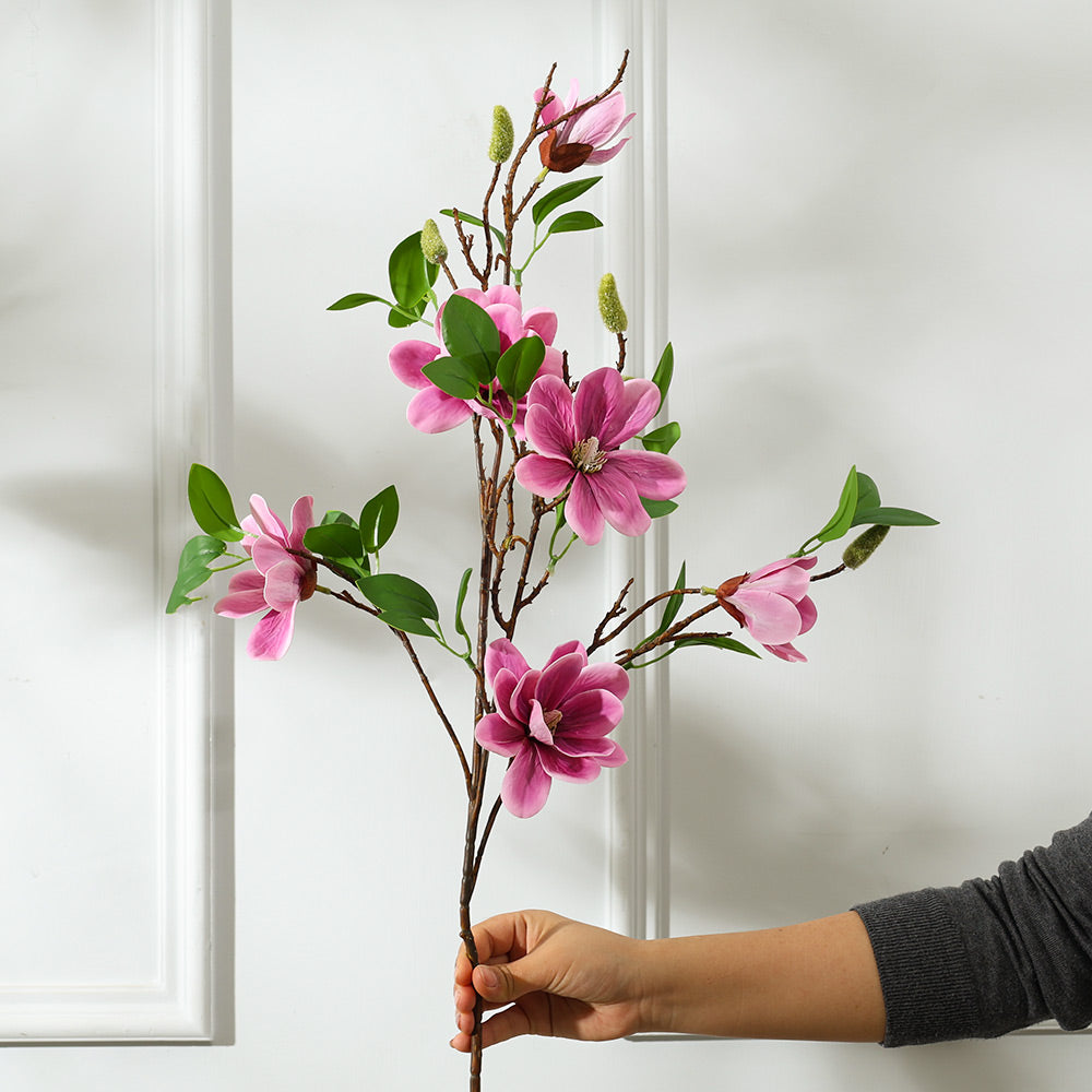 Yulan Magnolia Faux Stem - Purple