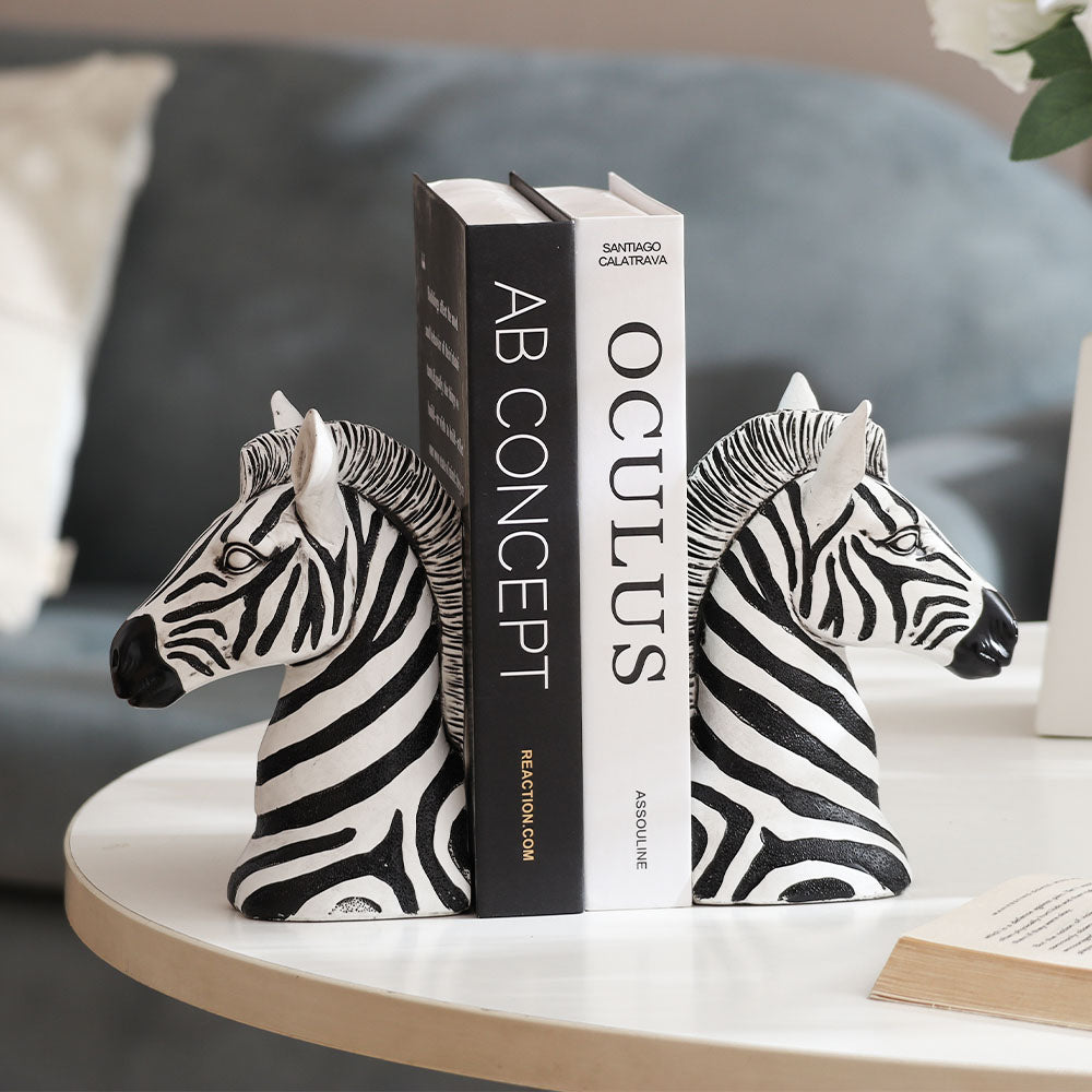 Ray Zebra Bookends, Set of 2