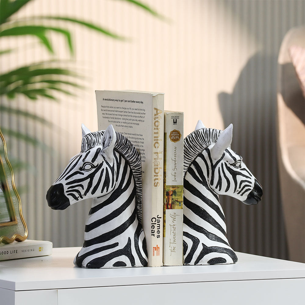 Ray Zebra Bookends, Set of 2