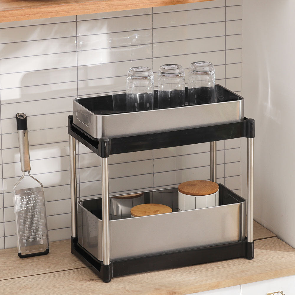 Zeno 2-Tier Sliding Storage Organizer