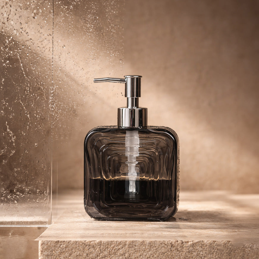 Zeno Glass Soap Dispenser - Grey