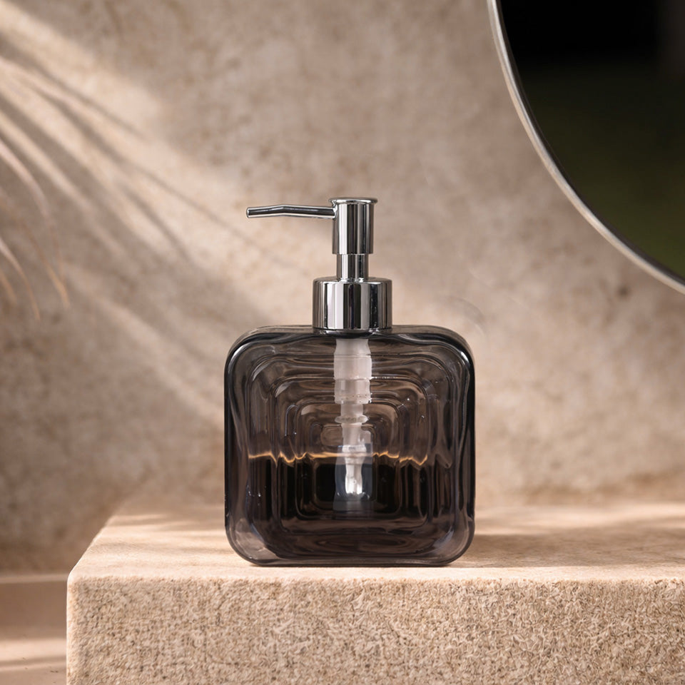 Zeno Glass Soap Dispenser - Grey