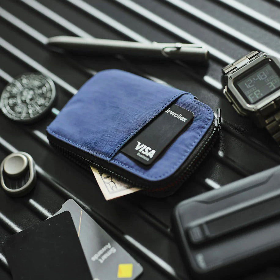 Zip Card Pouch - Axoflux Blue