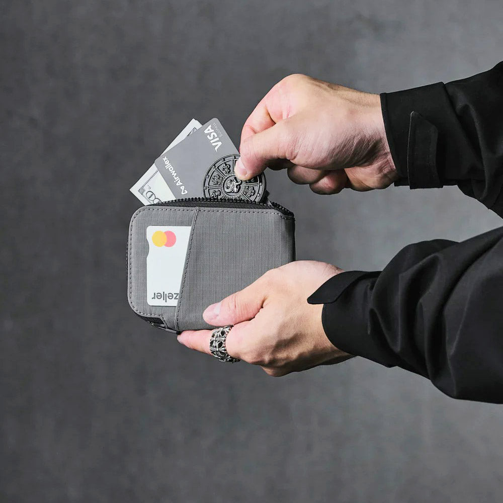 Zip Card Pouch - Axoflux Grey