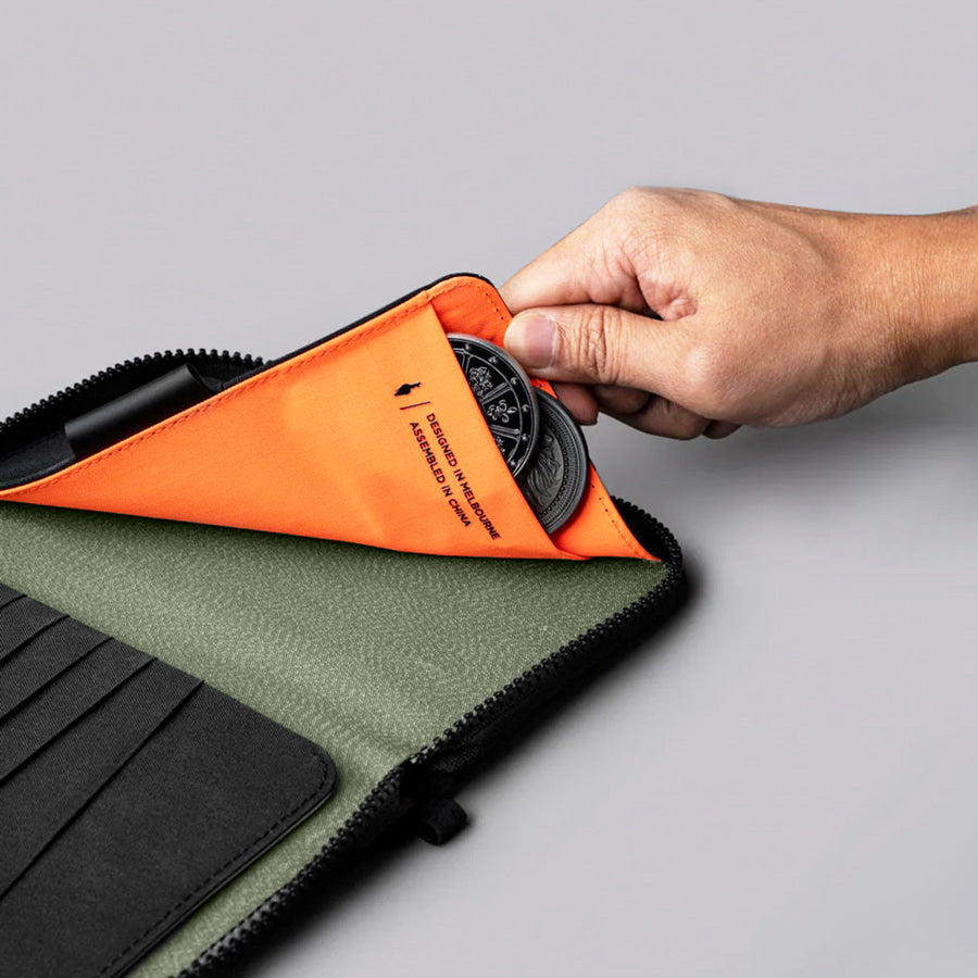 Alpaka Zip Passport Wallet - Axogrid Black