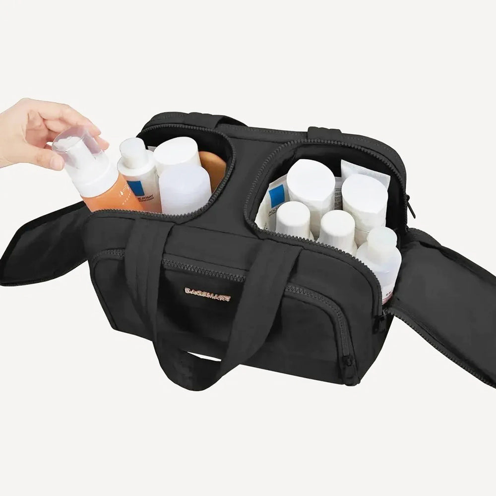 Zora Spacesaver Toiletry Bag - Black