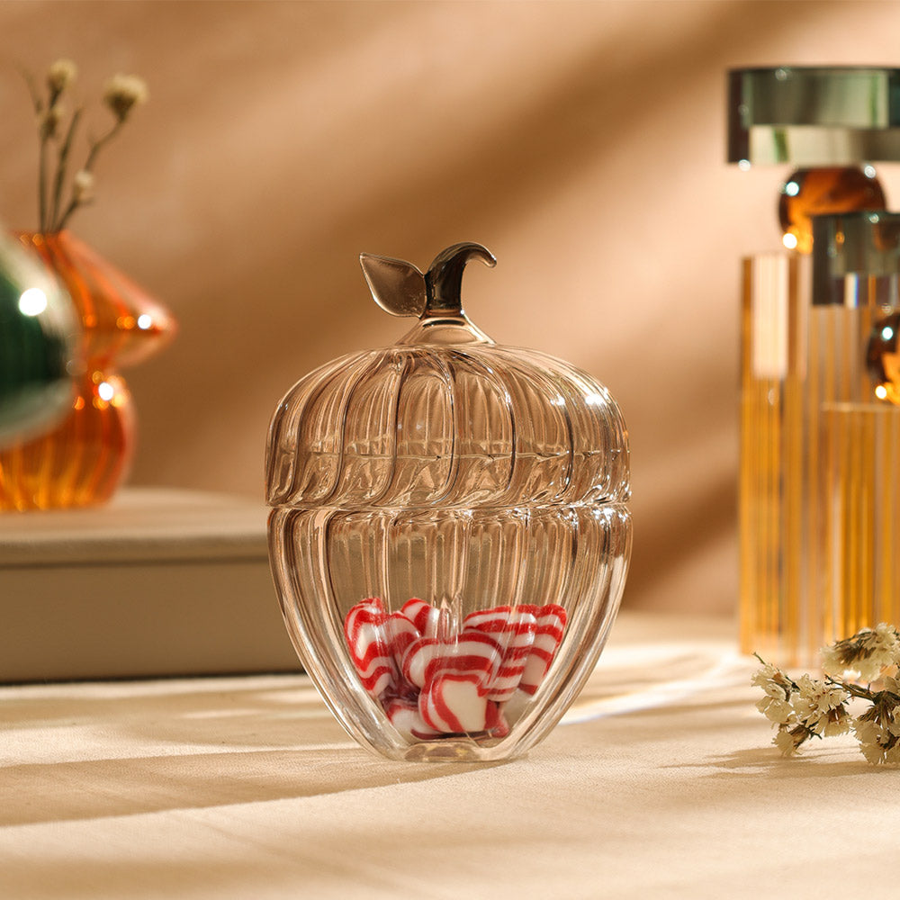 Zucca Glass Decorative Jar - Smoke