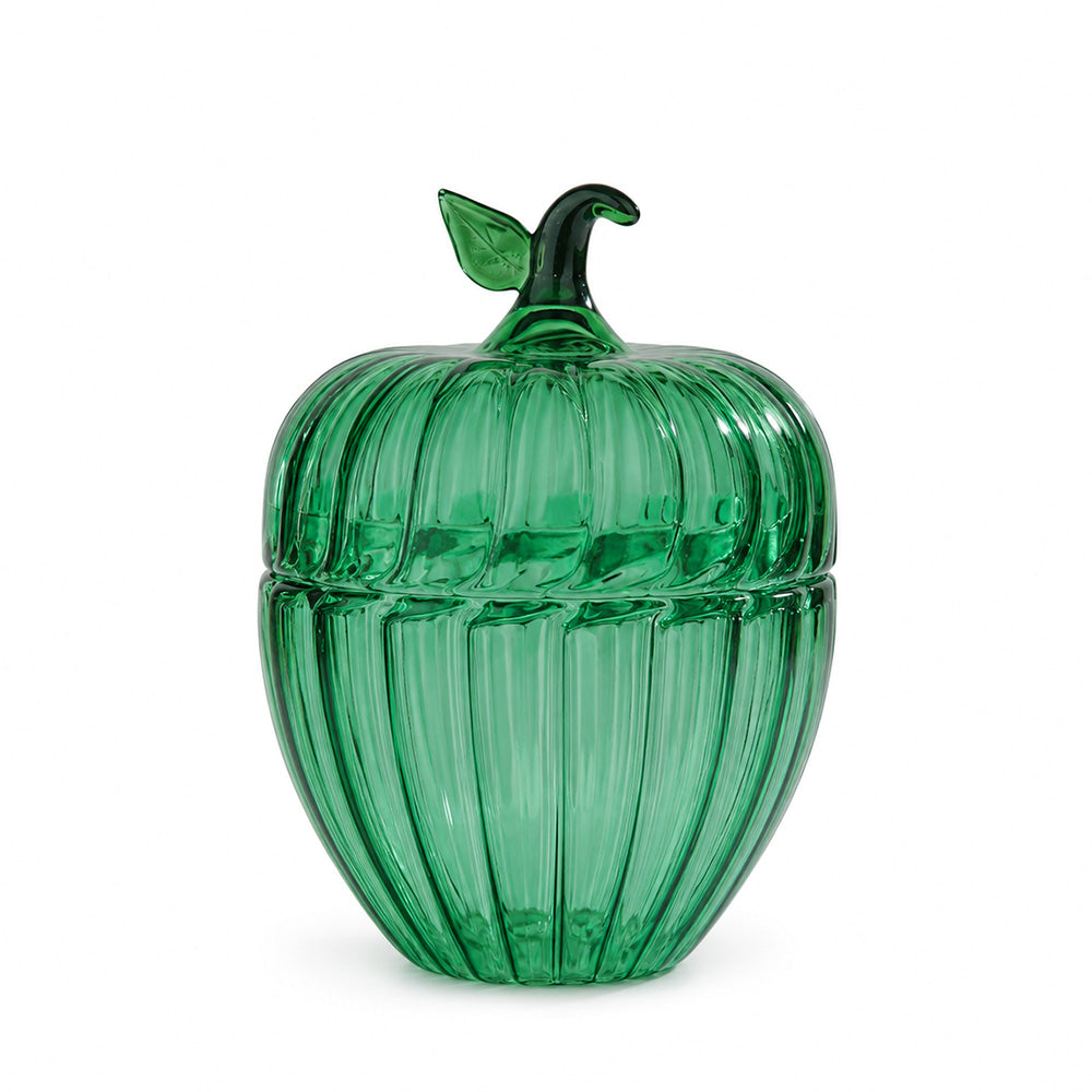 Zucca Glass Decorative Jar - Teal
