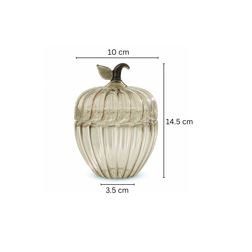 Zucca Glass Decorative Jar - Smoke