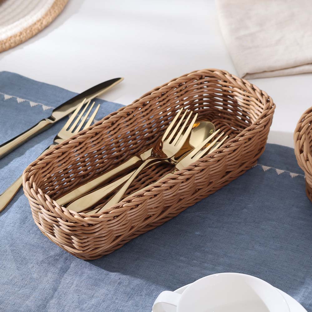 Zuri Rectangular Basket Small - Khaki