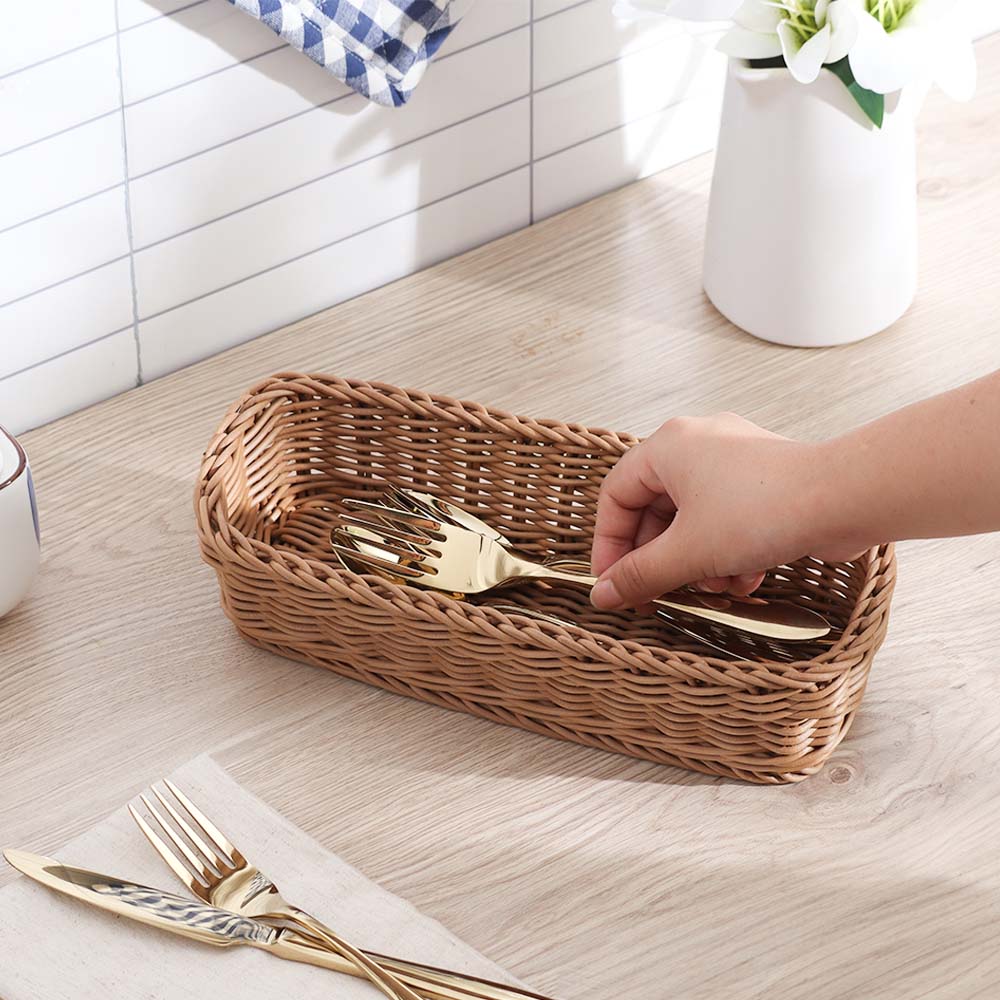 Zuri Rectangular Basket Small - Khaki