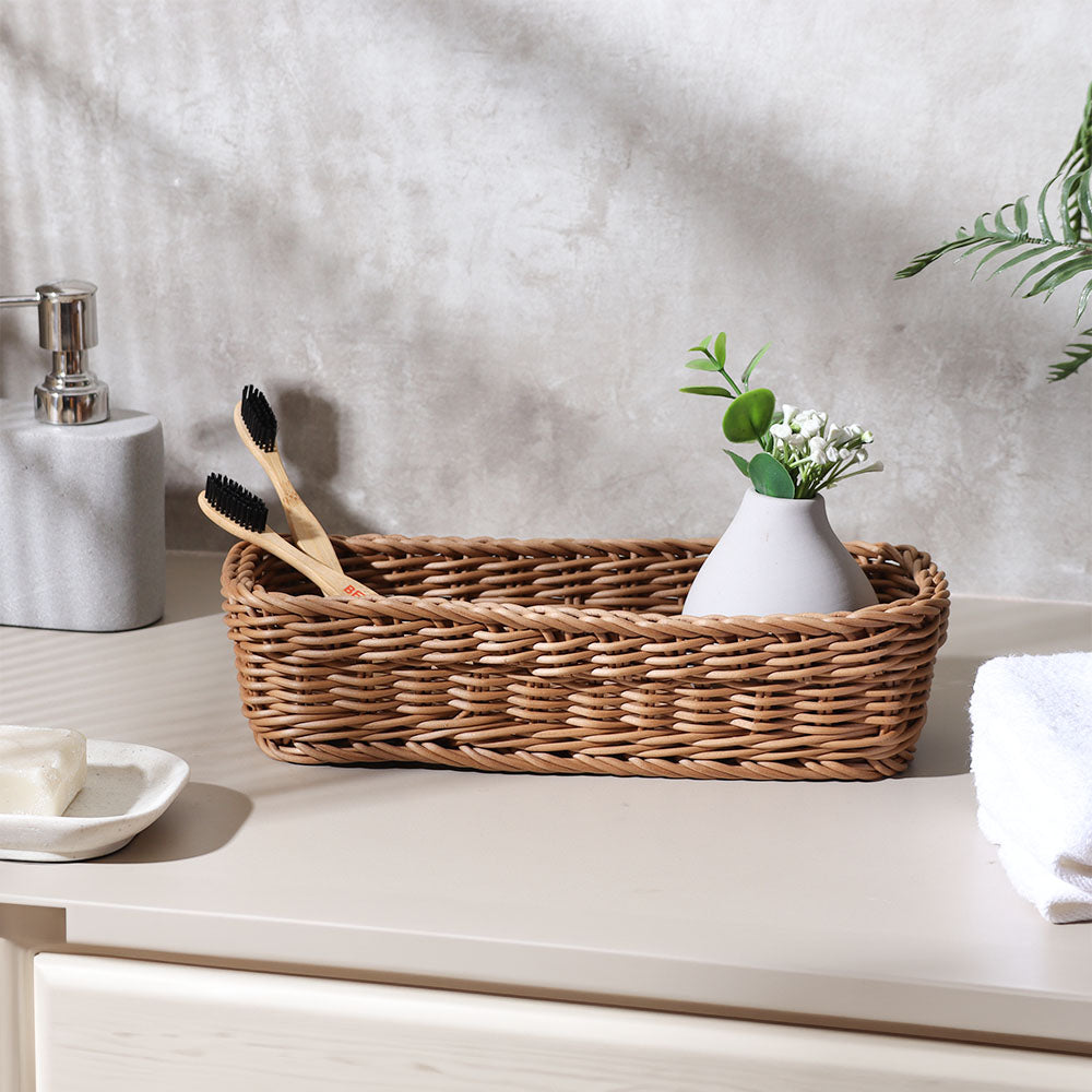 Zuri Rectangular Basket Small - Khaki