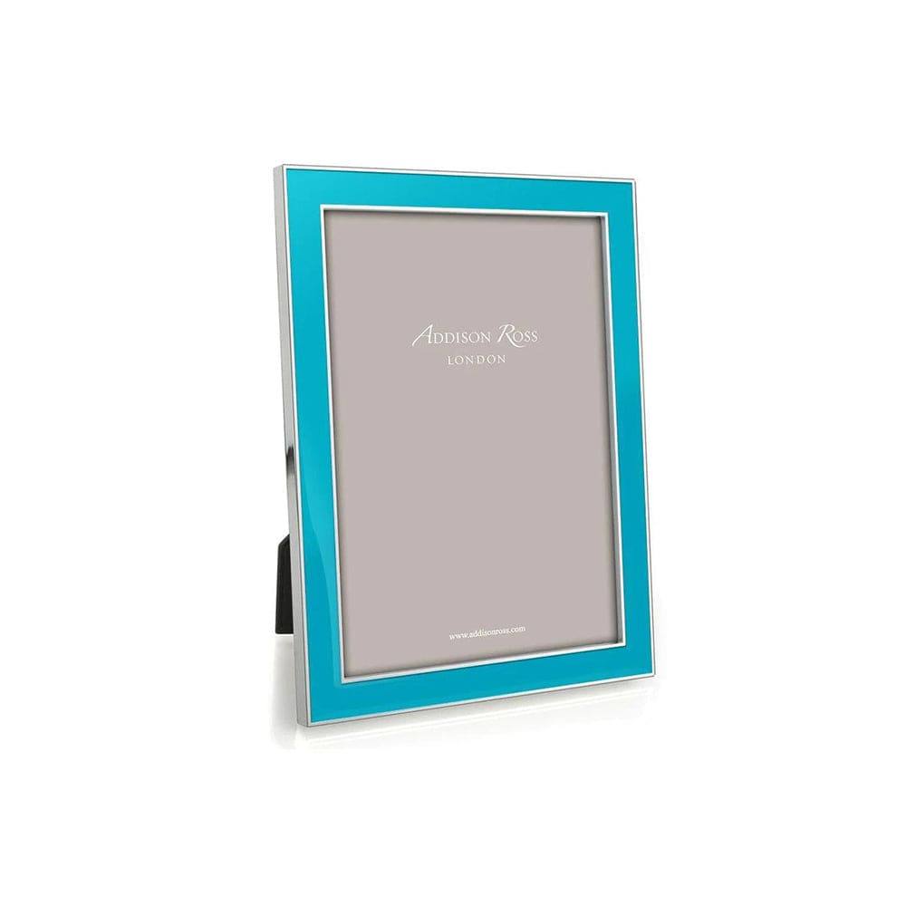 Addison Ross Aqua Blue Enamel & Silver Frame - Medium